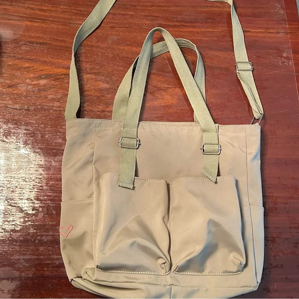 LAST CALL 🤍 sage green messenger / crossbody x shoulder / tote convertible bag